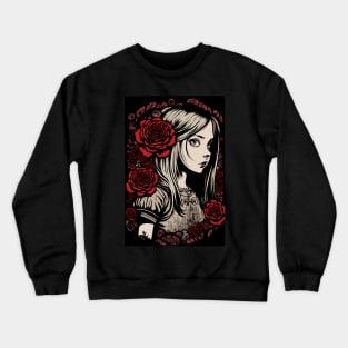 Dark Alice in Wonderland: Dark Gothic Punk E-Girl Style Crewneck Sweatshirt